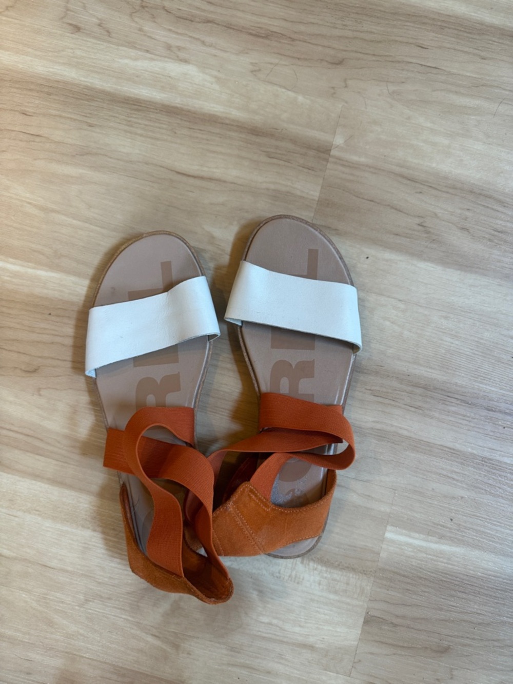 Women's sorel White and Orange Wrap Sandals